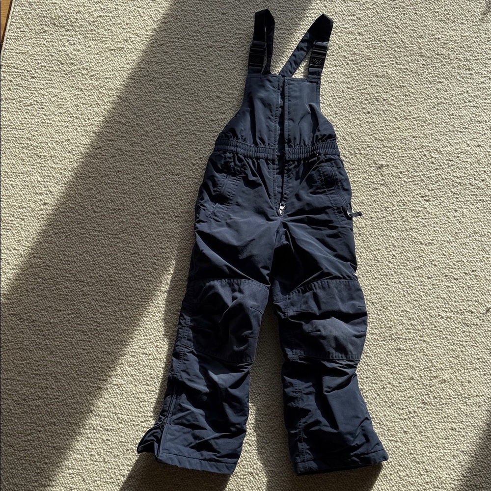 Navy Blue Lands End Snow Bib Overalls
